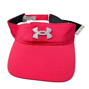 Under Armour Womens Play‎ Up Visor Pink Adjustable Athletic Hat 1376707 NEW